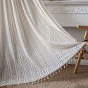Yimanqiyun Rose Crochet Curtain Transparent American rural hollowed out pastoral living room balcony bedroom window art
