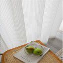 3.5m door width vertical stripe shutter screen Japanese type impervious curtain living room transparent bedroom floating window white window screen 