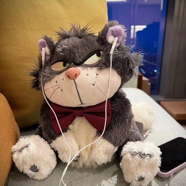 0192 Bad cat series doll plush toy accompany pillow big faced cat to comfort baby