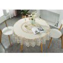 Factory direct sale diameter 210230cm big round tablecloth European style gilded PVC round table cloth water and oil proof tablecloth 