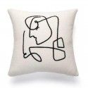 Nordic luxury ins retro chessboard style pillow, thousand bird style pillow case, sofa, living room, model room, bedside pillow 