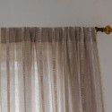 Manufacturer's cross-border exclusive curtain, finished product, embroidered stripe, hollowed out, brown bedroom, jacquard kitchen, small window, short curtain