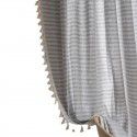 Lexuan Xiu Cotton Lined Curtain Cloth Wholesale Northern Europe Simple INS Wind Grey White Thin Stripe Bedroom Hanging Curtain