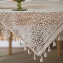 Cloth Dad American style pastoral crochet cover table cloth woven tablecloth hollowed out tablecloth tassel table mat spot wholesale 