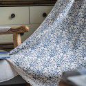American rural new Chinese retro printed cotton linen French window kitchen curtain bedroom window shade finished curtain