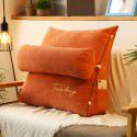 Solid color embroidered triangular cushion Japanese tatami bedside backrest living room sofa pillow 
