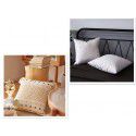 Nordic lamb plush ins style embroidery face pillow chessboard light luxury velvet vintage sofa waist cushion cover 