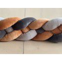 Ins braided strip knotting four strand fried dough twist braid bed surround pillow kont ball children anti-collision strip wholesale 
