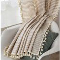 Lexuan Xiu Cotton Lined Curtain Cloth Wholesale Northern Europe Simple INS Wind Grey White Thin Stripe Bedroom Hanging Curtain