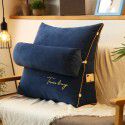 Solid color embroidered triangular cushion Japanese tatami bedside backrest living room sofa pillow 