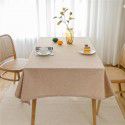 Simple tablecloth linen cotton thickened plain plain tea table cloth linen waterproof conference table rectangular tablecloth table 