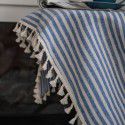 Lexuan Xiu Cotton Lined Curtain Cloth Wholesale Northern Europe Simple INS Wind Grey White Thin Stripe Bedroom Hanging Curtain