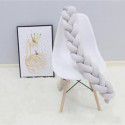 Ins Popular Danish Knitted Long Knot Throw Pillow kont Ball Three Strand fried dough twist Braid Baby Bed Anti collision Bed Circumference 