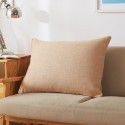 Solid color waist pillow sofa pillow thickened linen cushion living room large 607080 rectangular pillow headboard 