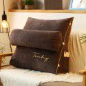 Solid color embroidered triangular cushion Japanese tatami bedside backrest living room sofa pillow 
