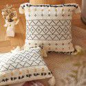Nordic lamb plush ins style embroidery face pillow chessboard light luxury velvet vintage sofa waist cushion cover 