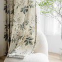 Nordic style curtains, living room, bedroom, cotton and linen blackout curtains, customized modern simple curtain cloth printing, new model 2021 