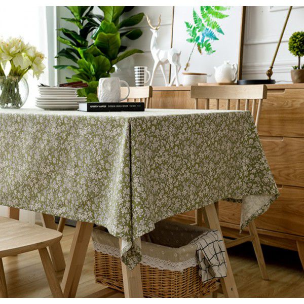 The manufacturer directly supplies rural fresh cotton linen tablecloth, household tea table, table mat, living room, table cloth, table cloth, table cloth, table cloth, wholesale 