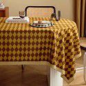 Nordic rhombic plaid tablecloth home decoration rectangular table round table tablecloth cloth tea table mat ins dust cover 