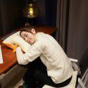 Toast bread one-piece cushion detachable cushion warm hand pillow nap prone pillow office integrated cushion 