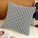 Nordic luxury ins retro chessboard style pillow, thousand bird style pillow case, sofa, living room, model room, bedside pillow 