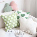 Spring New Love Pillow Cover Net Red Flower Cushion Cover Living Room Sofa Bed Pillow White Cloud Waist Pillow 