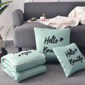 Washed Cotton Embroidery Throw Pillow by Car Sofa Throw Pillow Air Conditioner Thickened by Autumn and Winter Warm Double sided Quilt Large 