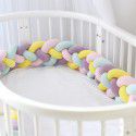 Ins braided strip knotting four strand fried dough twist braid bed surround pillow kont ball children anti-collision strip wholesale 