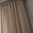 Yimanqiyun curtain, finished cotton linen kitchen curtain, pastoral style daisy printing window curtain