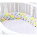 Ins braided strip knotting four strand fried dough twist braid bed surround pillow kont ball children anti-collision strip wholesale 