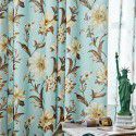 American printed pastoral shading cloth, living room, bedroom, floating window, European curtain, window screen, wholesale, simple