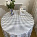 Ins The same Korean style fresh and plain plaid table cloth picnic mat vintage art tea table cloth photo prop cloth 