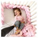 Ins Popular Danish Knitted Long Knot Throw Pillow kont Ball Three Strand fried dough twist Braid Baby Bed Anti collision Bed Circumference 