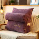Solid color embroidered triangular cushion Japanese tatami bedside backrest living room sofa pillow 