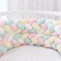 Ins braided strip knotting four strand fried dough twist braid bed surround pillow kont ball children anti-collision strip wholesale 
