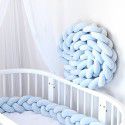 Ins Popular Danish Knitted Long Knot Throw Pillow kont Ball Three Strand fried dough twist Braid Baby Bed Anti collision Bed Circumference 