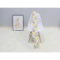 Ins Nordic children's room decoration DIY weave fried dough twist bed surround Danish Knot long tie ball pillow 