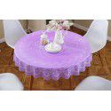 Factory direct sale diameter 210230cm big round tablecloth European style gilded PVC round table cloth water and oil proof tablecloth 