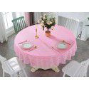 Factory direct sale diameter 210230cm big round tablecloth European style gilded PVC round table cloth water and oil proof tablecloth 