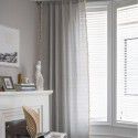 Lexuan Xiu Cotton Lined Curtain Cloth Wholesale Northern Europe Simple INS Wind Grey White Thin Stripe Bedroom Hanging Curtain