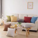 Manufacturer's direct sales of solid color linen cushion sofa bed cushion plain color thickened cushion cushion cushion cushion pillow cover 