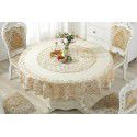 Factory direct sale diameter 210230cm big round tablecloth European style gilded PVC round table cloth water and oil proof tablecloth 
