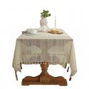 Cloth Dad Table Cloth American pastoral ins hollow crochet rectangular woven table cloth lace tassel table mat wholesale 
