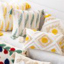 Amazon New Bohemian Geometric Tufted Pillow Case Home Fringe Cushion Home Stay Simple Waist Pillow 
