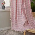 Lexuan Xiu Cotton Lined Curtain Cloth Wholesale Northern Europe Simple INS Wind Grey White Thin Stripe Bedroom Hanging Curtain