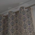 American rural new Chinese retro printed cotton linen French window kitchen curtain bedroom window shade finished curtain
