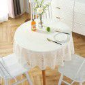 Factory direct sale diameter 210230cm big round tablecloth European style gilded PVC round table cloth water and oil proof tablecloth 