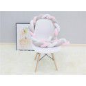 Ins Nordic children's room decoration DIY weave fried dough twist bed surround Danish Knot long tie ball pillow 
