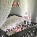 Ins Popular Danish Knitted Long Knot Throw Pillow kont Ball Three Strand fried dough twist Braid Baby Bed Anti collision Bed Circumference 