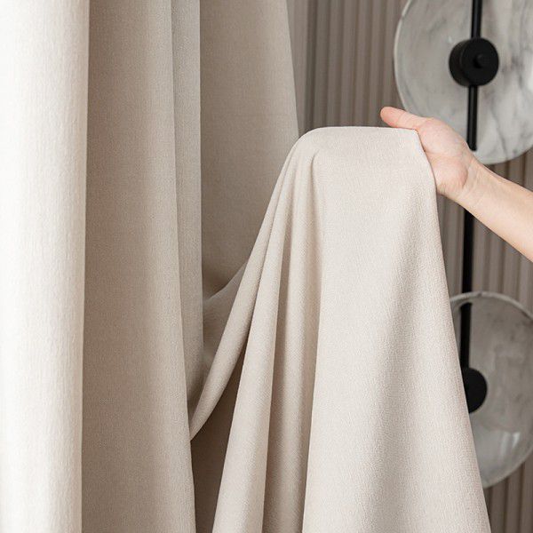 Thickened high-precision chenille curtain light luxury modern living room high shading window thermal insulation wind insulation curtain cloth